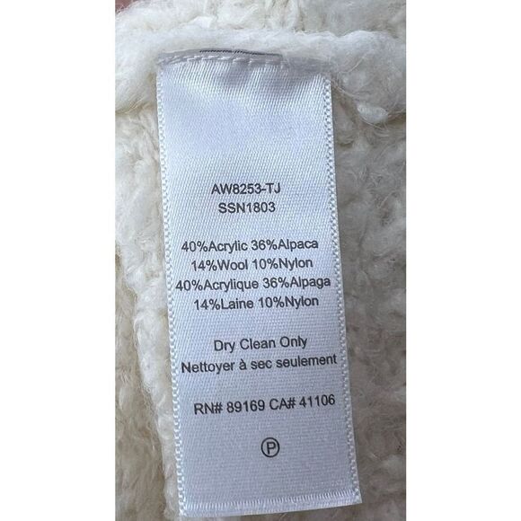 ATM Champ Fuzzy Destroyed Hem V Neck Sweater Size XS - Picture 6 of 6